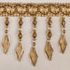 Drapery Trim - Multiple Colors- Beaded Trim -Design 10-  2" Inches.