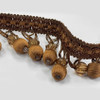 Drapery Trim - Brown - Beaded Trim -Design 9