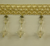 Drapery Trim - Off White- Beaded Trim -Design 8 - 3" Inches