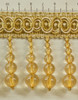 Drapery Trim - Brown- Beaded Trim - 2 1/2" Inches