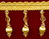 Drapery Trim -Gold - Beaded Trim -Design 2- 2" Inches