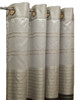 Horizontal Velvet Drapery Panel - Beige , Silver & Gray - Rayon - 60"x96" Inches