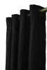 Shikma Plain Black Modern Look DRAPE Crushed Fabric, with lining 60 x 96 inches