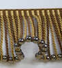 Drapery Trim - Brown Gold - Beaded Trim -Design 27- 4 Inches