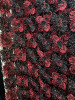 Clover Sheer Fabric Black Red