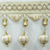 Drapery Beaded Trim , Off White