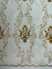 Embroidery  Sheer Fabric - Brown- Polyester- Sepid 