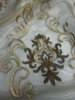  Embroidery  Sheer Fabric -Dark Brown- Polyester- Sepid 