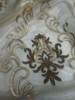  Embroidery  Sheer Fabric -Dark Brown- Polyester- Sepid 