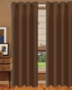 Light out curtain Grommet Top plain Design-Brown-Polyester- 56x96 inches-16