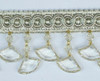 Drapery Trim - Light Green- Beaded Trim- Design 26 - 2 1/4" Inches