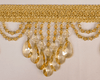 Drapery Trim - Multiple Colors- Beaded Trim- Design 21 - 4" Inches