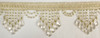 Drapery Trim - Off White- Beaded Trim- Design 21 - 4" Inches