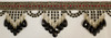 Drapery Trim - Black- Beaded Trim- Design 21 - 4" Inches