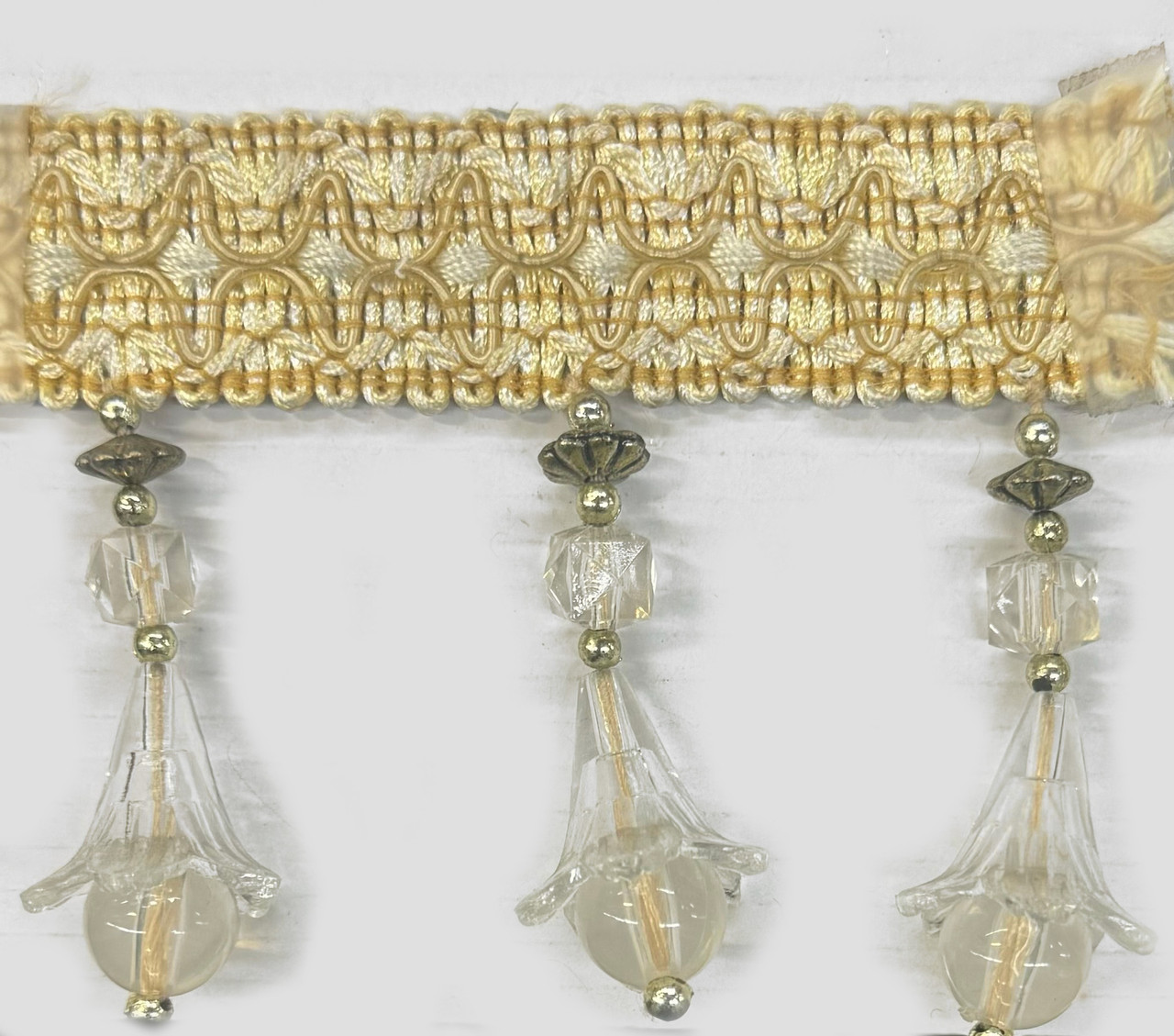 Drapery Trim - Off White- Beaded Trim