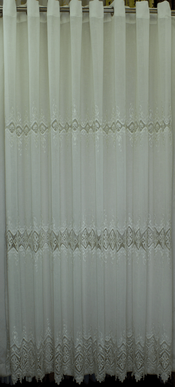 Embroidery Linen Off White