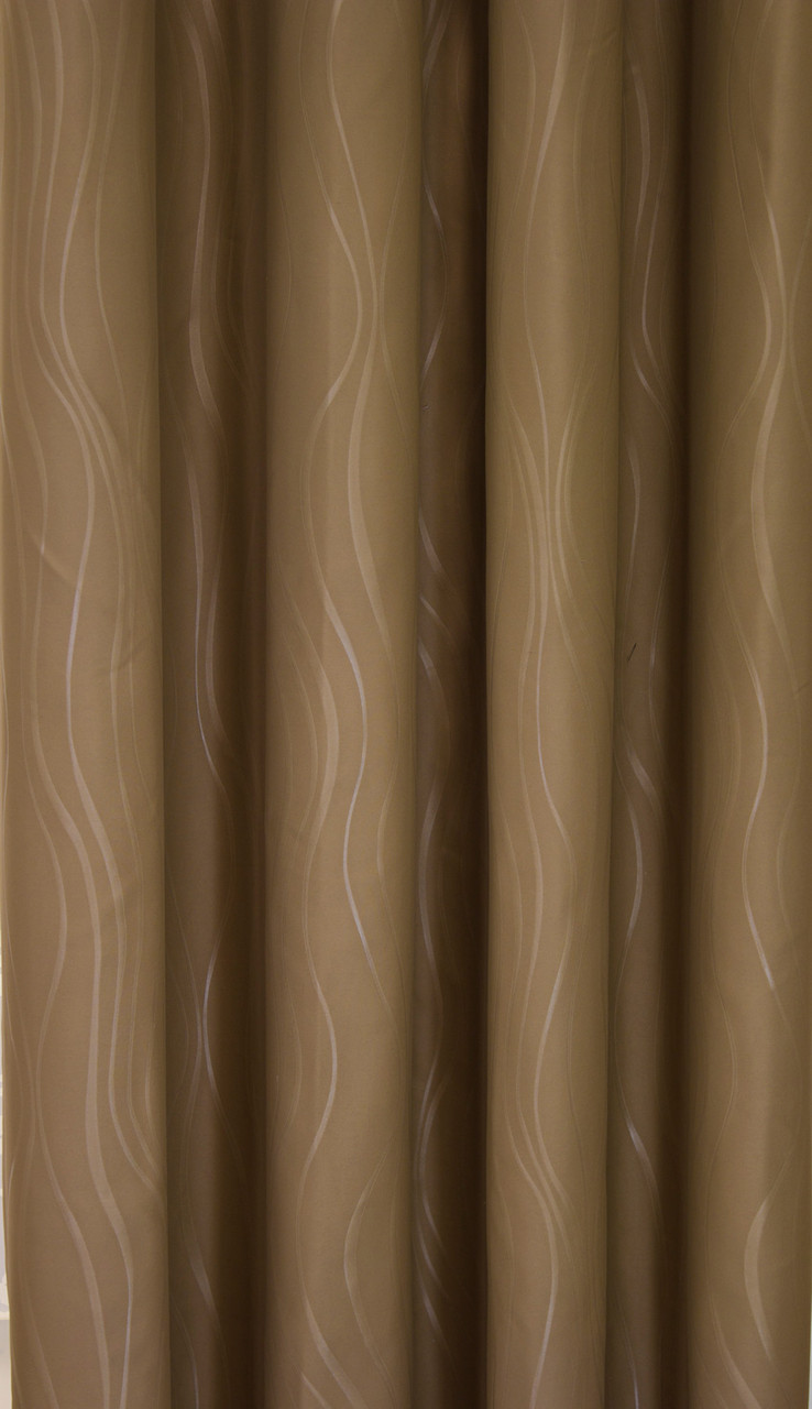 Blackout Curtain with Lining Mocha color Close up