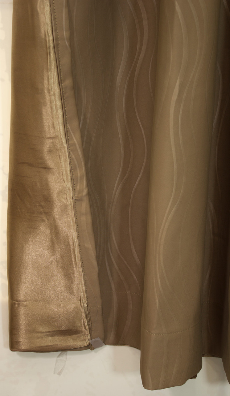 Blackout Curtain with Lining Mocha color Back