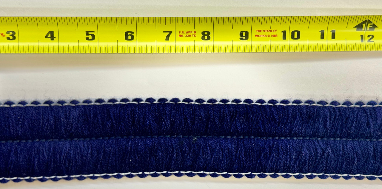 Brushed Dark Blue Trim , 2 inch , Perfect for drapery , upholstery , & bedding.