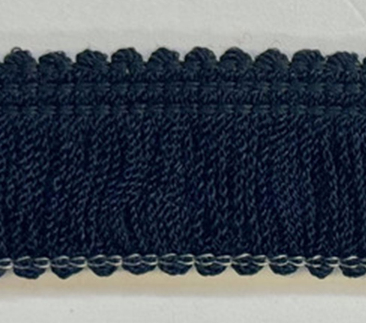 Brushed Dark Blue Trim , 1 inch , Perfect for drapery , upholstery , & bedding.