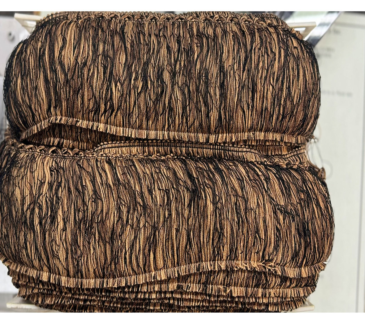 Brushed Brown & Black Trim , 3 inches , Perfect for drapery , upholstery , & bedding.