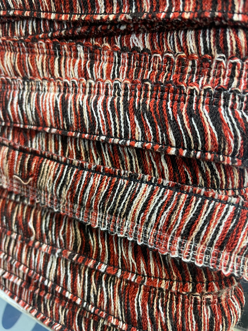 Brushed Red , Black & White , 1 inch, Perfect for drapery , upholstery , & bedding.