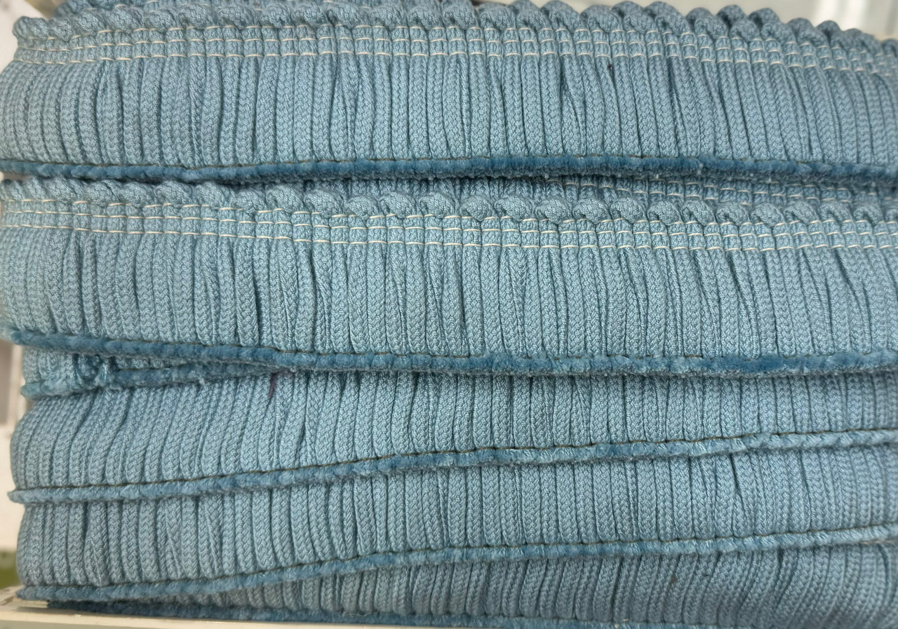 Brushed Light Blue Trim , 2  inches, Perfect for drapery , upholstery , & bedding.