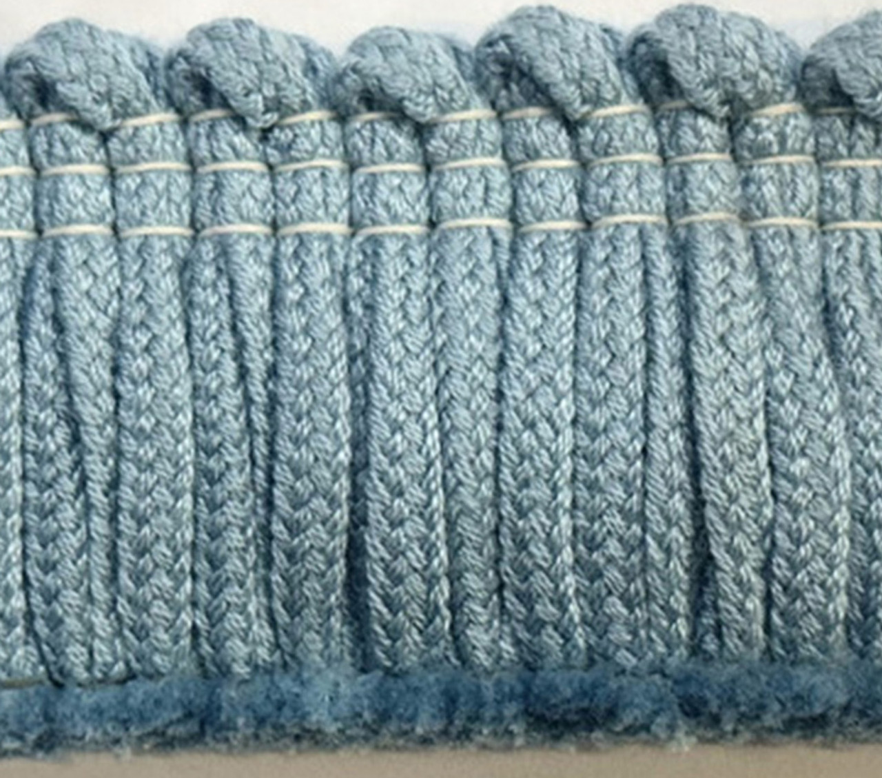 Brushed Light Blue Trim , 2  inches, Perfect for drapery , upholstery , & bedding.