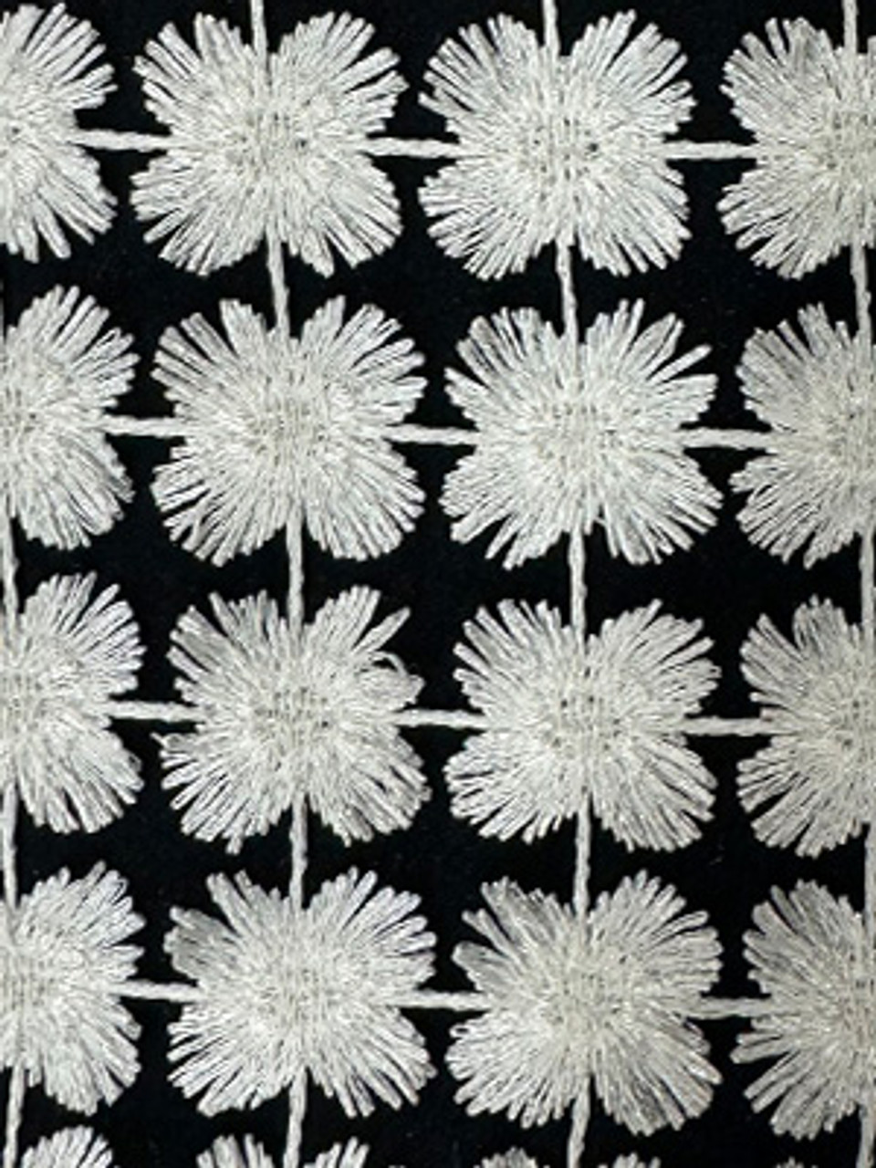 Clover Sheer Fabric White.
