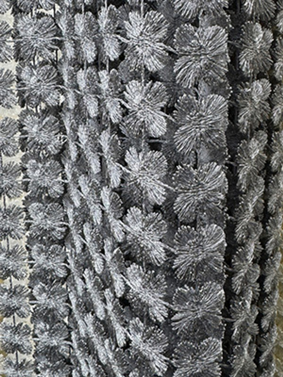 Clover Sheer Fabric Black Gray.