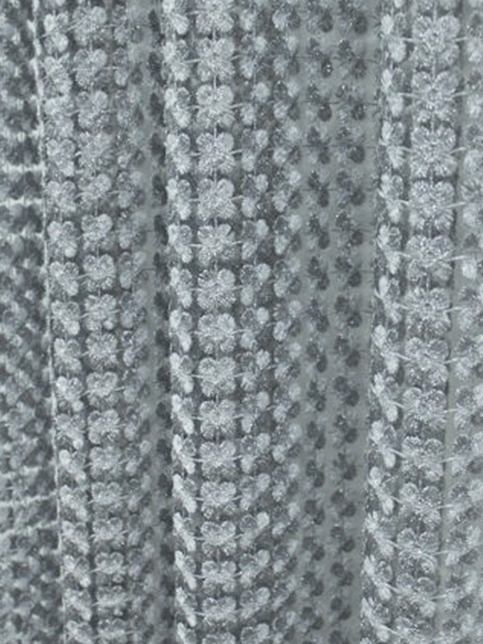 Clover Sheer Fabric Black Gray.