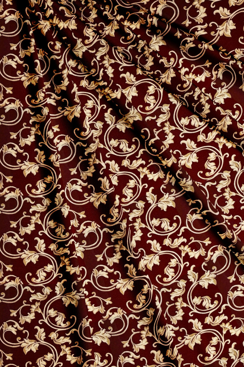 Drapery Panel Floral Red color