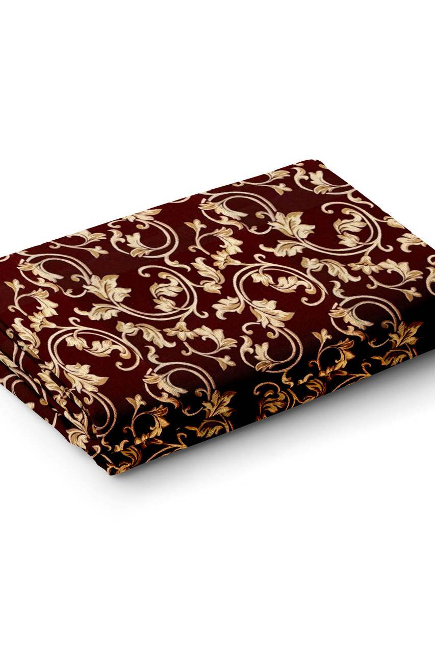 Drapery Fabric Floral Red color