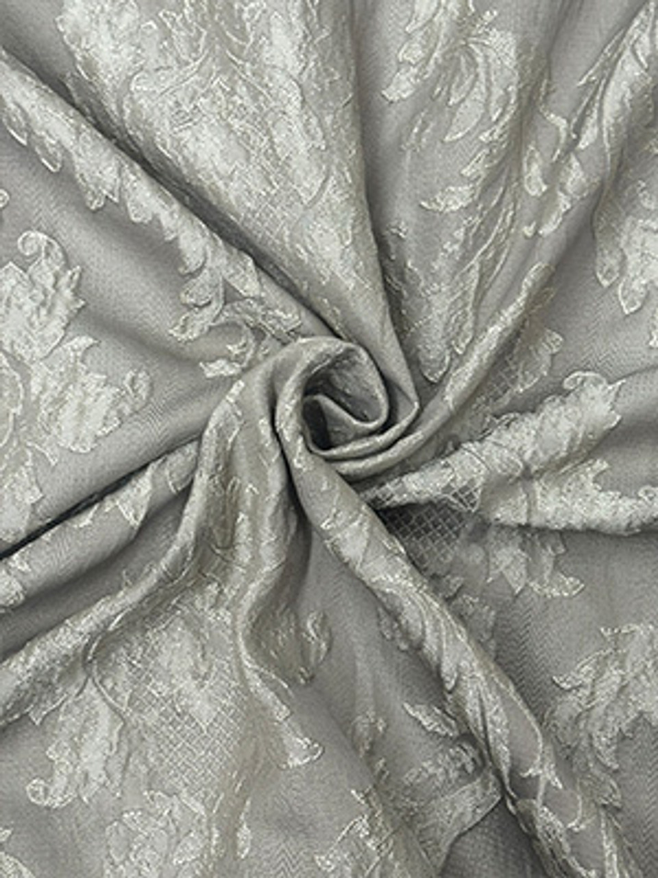 Rivera Jacquard Fabric - Gray - Polyester-55" W