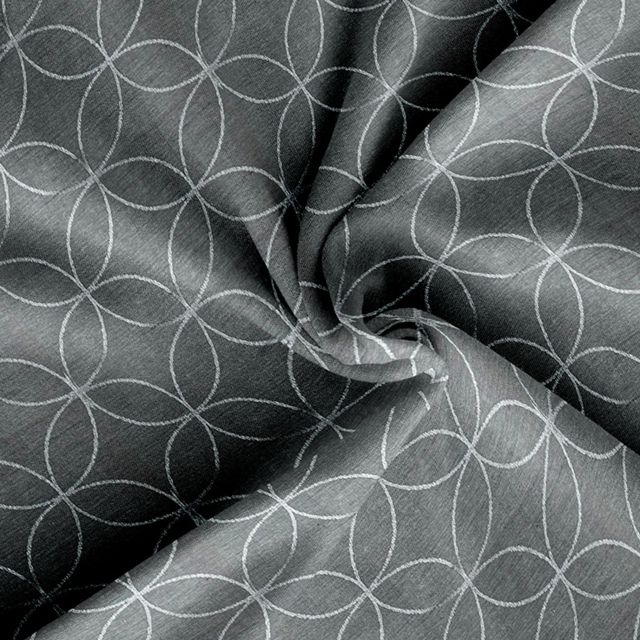 Circle Cross Gray Fabric