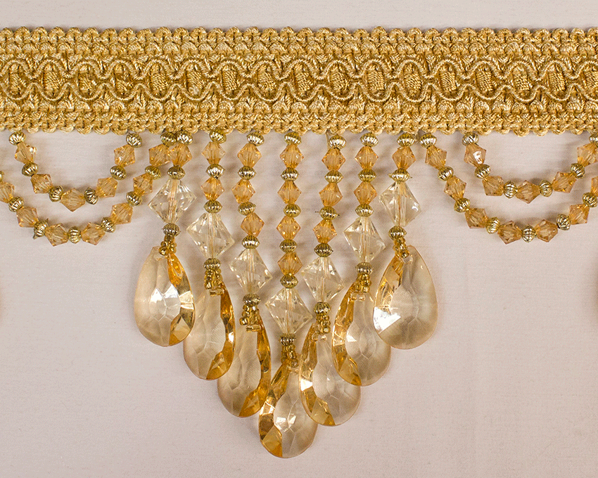 Drapery Trim Multiple Colors Beaded Trim Design 21 4" Inches