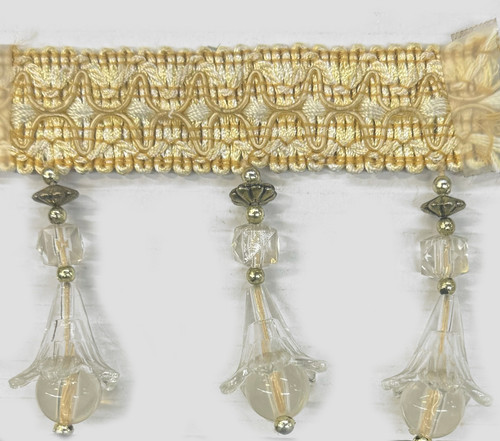Drapery Trim - Off White- Beaded Trim