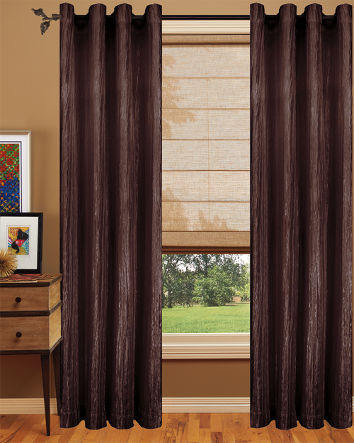 Shikma Drape Panel- Chocolate Brown -Polyester-  60" x 96" Inches 