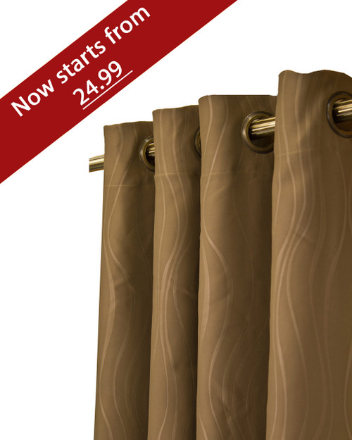 Light out curtain with lining - Mocha- Polyester- 56 x 96 Inches