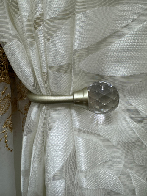 Crystal Sphere type Drapery Tie Back Holder is a small yet impactful addition that transforms your window.