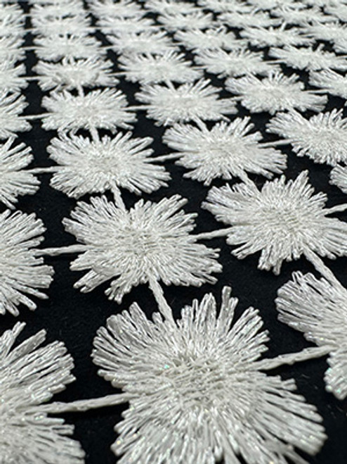 Clover Sheer Fabric White.