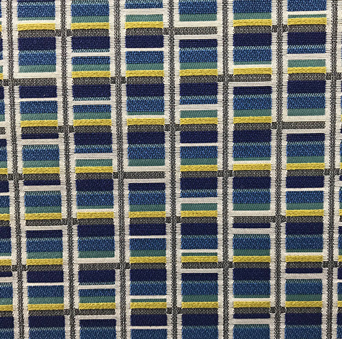 Outdoor Fabric Blue & yellow.