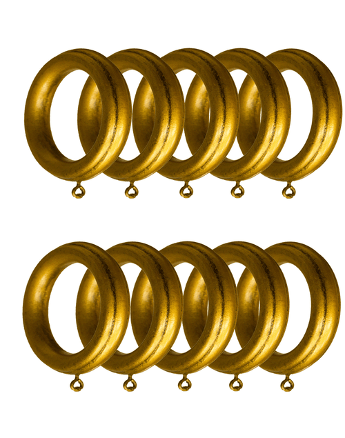 wood Rings for (1-3/8 inches )Rods 10 per Unit, Anti Gold color