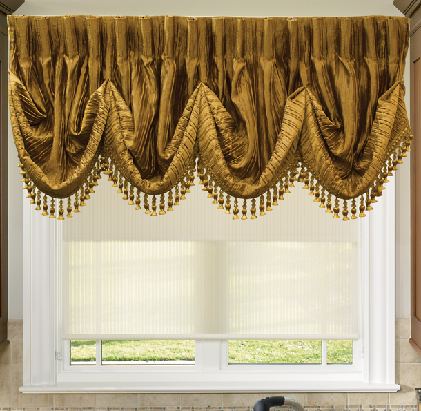 Galop Pleat Valance Perfect for Kitchen, Dining Area, Living Room, Bed Room, Bathroom Area ( Indoors) 