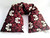 burgandy neck pillow rectangle 21 x 4.75 inches organic cotton and flax