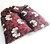 burgandy neck pillow rectangle 21 x 4.75 inches organic cotton and flax