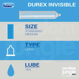 Durex iNViSiBLE Ultra-Thin Condoms - Product Specification