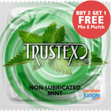 Trustex Mint Flavor Non-Lubricated Condoms.