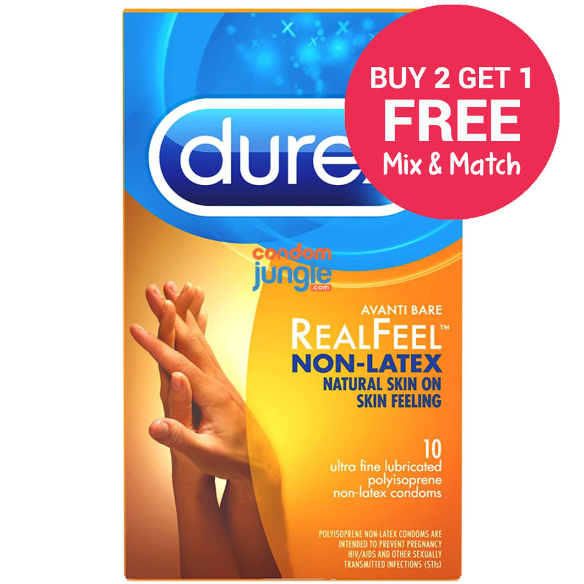 Durex Real Feel  Latex Free Condoms For Skin-on-skin Feel