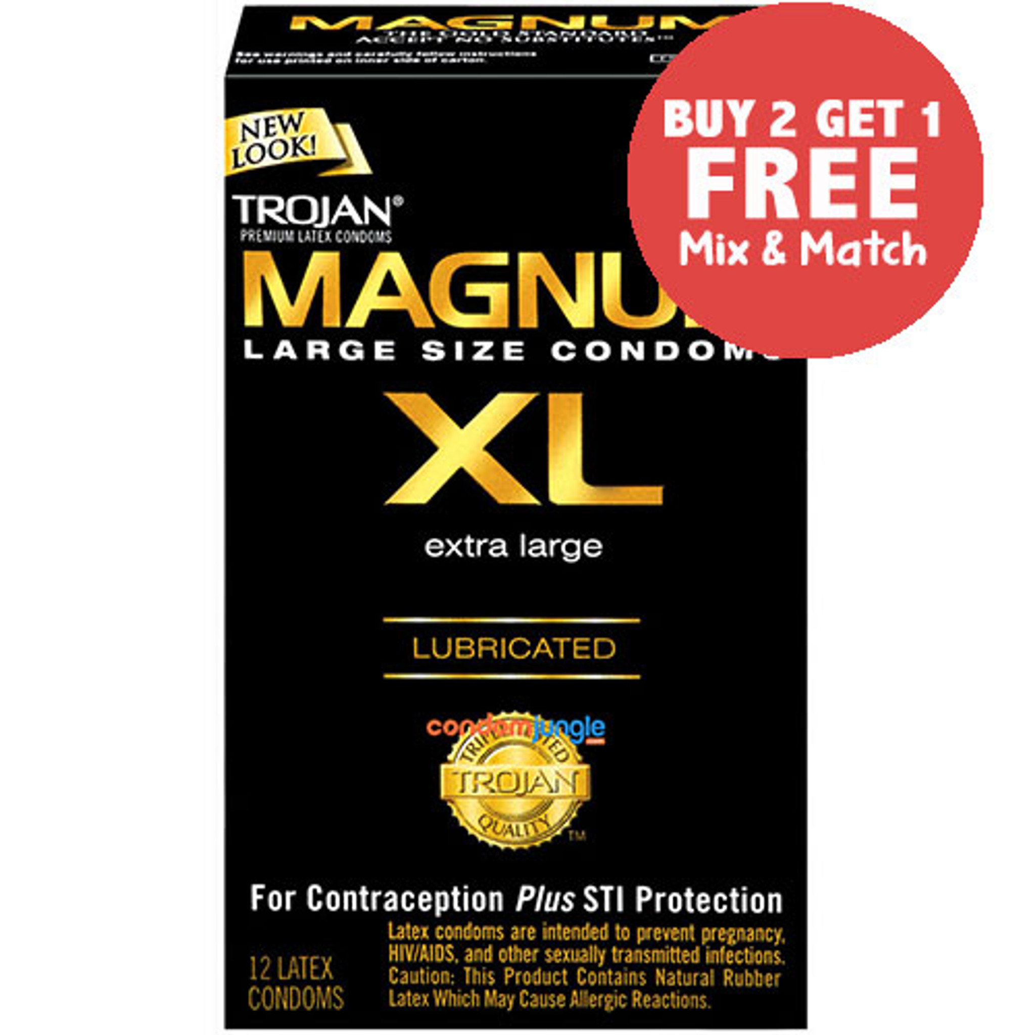 Trojan Magnum Condoms - Extra Large - 12s